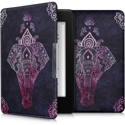 Kwmobile étui compatible avec amazon kindle paperblanc coque - étui à rabat magnétique tablette ereader similicuir - fuchsia-ant