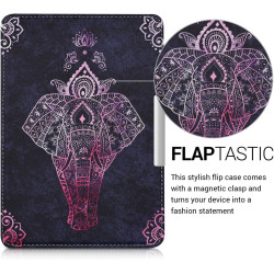 Kwmobile étui compatible avec amazon kindle paperblanc coque - étui à rabat magnétique tablette ereader similicuir - fuchsia-ant