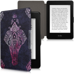 Kwmobile étui compatible avec amazon kindle paperblanc coque - étui à rabat magnétique tablette ereader similicuir - fuchsia-ant