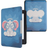 Kwmobile étui compatible avec amazon kindle paperblanc coque - étui à rabat magnétique tablette ereader similicuir - bleu clair-