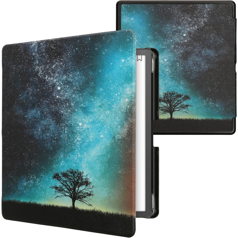 kwmobile Étui Compatible avec Amazon Kindle Scribe (2022/2024) Coque - Étui à Rabat magnétique Tablette eReader Similicuir - Ble