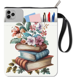craspire Pochette de Livre à Fleurs Couvertures de Livres à Motifs Floraux pour Livres de Poche Tissu Lavable Motifs de Livres B