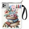craspire Pochette de Livre à Fleurs Couvertures de Livres à Motifs Floraux pour Livres de Poche Tissu Lavable Motifs de Livres B