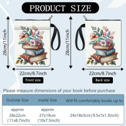 craspire Pochette de Livre à Fleurs Couvertures de Livres à Motifs Floraux pour Livres de Poche Tissu Lavable Motifs de Livres B