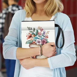 craspire Pochette de Livre à Fleurs Couvertures de Livres à Motifs Floraux pour Livres de Poche Tissu Lavable Motifs de Livres B