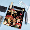 craspire Housse de Protection pour Livre avec Motif Papillon Ciel Étoilé Plantes Lune Étoiles Champignons Pochette Zippée avec P