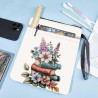 craspire Protège Livre avec Fermeture Éclair Motifs Floraux Rétro Bohème Couverture de Livre pour Livres de Poche Tissu Lavable 