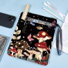 craspire Housse de Livre Ciel Nocturne Couverture de Livre Champignon Papillon Lune Plantes Tissu Lavable avec Fermeture Éclair 