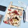 craspire Pochette de Livre en Tissu Lavable avec Fermeture Éclair et Pochette Supplémentaire pour Livres de Poche Papillons Plan