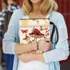craspire Pochette de Livre en Tissu Lavable avec Fermeture Éclair et Pochette Supplémentaire pour Livres de Poche Papillons Plan