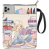 craspire Housse de Livre de Lecture en Forme d'arbre Housse de Livre de Poche Zippée Pochette en Tissu Lavable Protection pour C