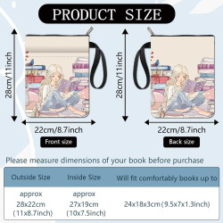 craspire Housse de Livre de Lecture en Forme d'arbre Housse de Livre de Poche Zippée Pochette en Tissu Lavable Protection pour C