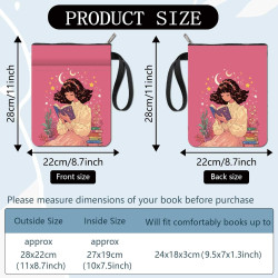 craspire Housse de Protection pour Livre de Lecture pour Les Amateurs de Livres Couverture en Tissu Lavable avec Fermeture Éclai