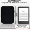 Mygadget pochette en néoprène pour tablette jusqu'à 6,8 pouces [ 19 x 13,5 cm ] – housse de protection compatible avec kindle pa