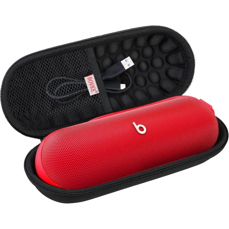Bovke étui de transport pour haut-parleur bleutooth portable beats pill 2024, étui de protection avec rembourrage en mousse et p