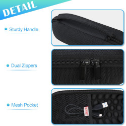 Bovke étui de transport pour haut-parleur bleutooth portable beats pill 2024, étui de protection avec rembourrage en mousse et p