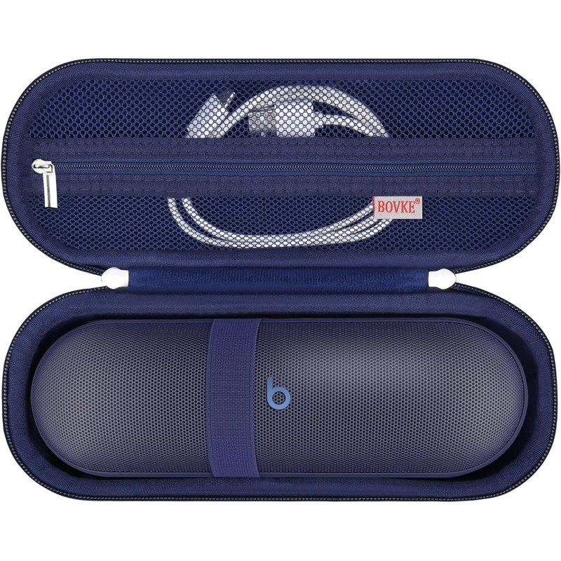 Bovke boîtier de transport dur pour beats pill haut-parleur bleutooth portable, porte-étui de voyage protecteur avec doublure en