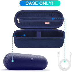 Bovke boîtier de transport dur pour beats pill haut-parleur bleutooth portable, porte-étui de voyage protecteur avec doublure en