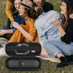 BOVKE Housse de Transport Compatible avec Beats Pill (2024 Release), Housse pour Enceinte sans Fil Beats Pill avec Pochette File
