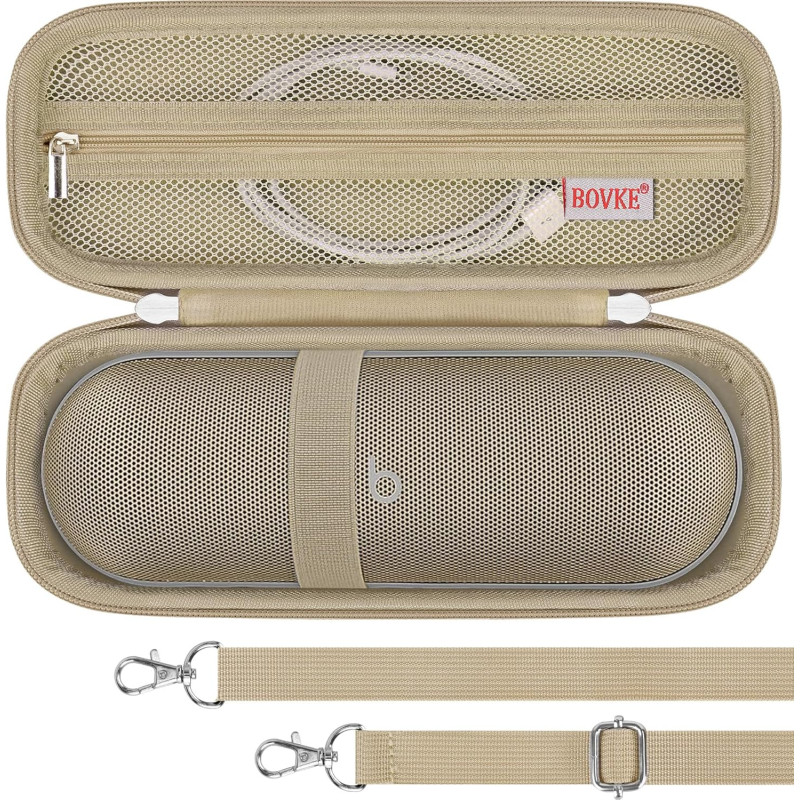 BOVKE Housse de Transport Compatible avec Beats Pill (2024 Release), Sacoche pour Enceinte sans Fil Beats Pill avec Pochette Fil
