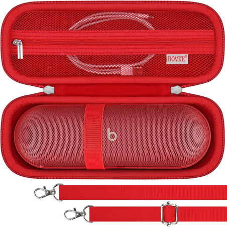 BOVKE Housse de Transport Compatible avec Beats Pill (2024 Release),Sacoche pour Enceinte sans Fil Beats Pill avec Pochette File