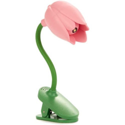 Balvi Lampe de Lecture Tulip Couleur Rose Lampe Flexible en Forme de Tulipe avec Clip pour Lire la Nu