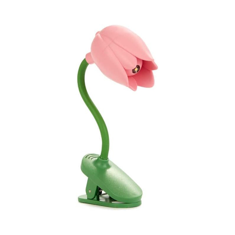 Balvi Lampe de Lecture Tulip Couleur Rose Lampe Flexible en Forme de Tulipe avec Clip pour Lire la Nu