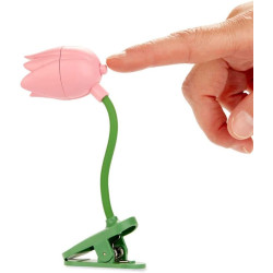 Balvi Lampe de Lecture Tulip Couleur Rose Lampe Flexible en Forme de Tulipe avec Clip pour Lire la Nu