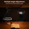 Qumox Lampe de Lecture Rechargeable USB – Clip Flexible, 3 Températures de Couleur, 5 Niveaux de Luminosité, Lampe LED Portable 