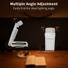 Qumox Lampe de Lecture Rechargeable USB – Clip Flexible, 3 Températures de Couleur, 5 Niveaux de Luminosité, Lampe LED Portable 