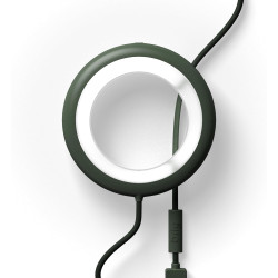 Bily Lampe de Lecture Vert Kaki, LED avec 3 intensités d'éclairage, Ultra légère, Fonctionne sans Batterie ni Piles, Branchement