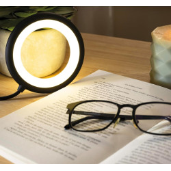 Bily Lampe de Lecture Vert Kaki, LED avec 3 intensités d'éclairage, Ultra légère, Fonctionne sans Batterie ni Piles, Branchement