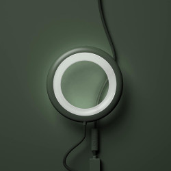 Bily Lampe de Lecture Vert Kaki, LED avec 3 intensités d'éclairage, Ultra légère, Fonctionne sans Batterie ni Piles, Branchement