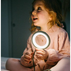 Bily Lampe de Lecture Vert Kaki, LED avec 3 intensités d'éclairage, Ultra légère, Fonctionne sans Batterie ni Piles, Branchement