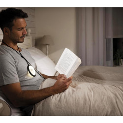 Bily Lampe de Lecture Vert Kaki, LED avec 3 intensités d'éclairage, Ultra légère, Fonctionne sans Batterie ni Piles, Branchement