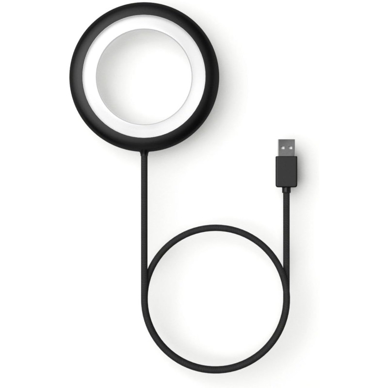 Bily Lampe de Lecture LED Nomade Noire - 3 Niveaux de Luminosité, sans Batterie ni Piles, Lampe USB Compacte Portable pour Lectu