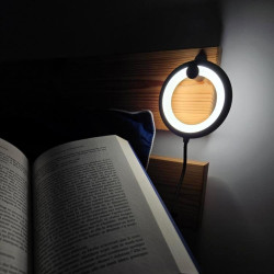 Bily Lampe de Lecture LED Nomade Noire - 3 Niveaux de Luminosité, sans Batterie ni Piles, Lampe USB Compacte Portable pour Lectu