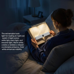 Lampe De Lecture, éCran Plat Intelligent Led Lampe Lecture,Lumiere Livre Multifonctionnel,Chargement Usb Avec Fonction Minuterie