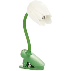 Balvi Lampe de Lecture Tulip Couleur Blanc Lampe Flexible en Forme de Tulipe avec Clip pour Lire la n