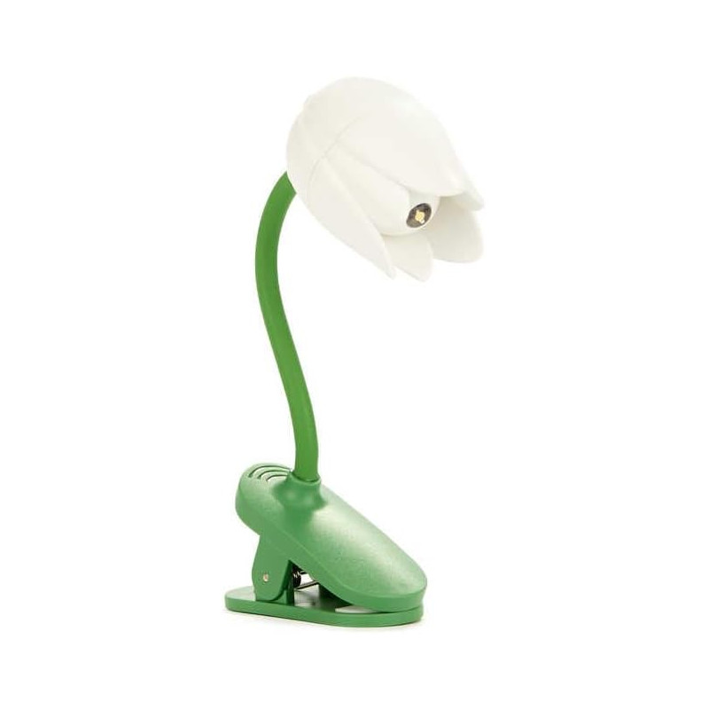 Balvi Lampe de Lecture Tulip Couleur Blanc Lampe Flexible en Forme de Tulipe avec Clip pour Lire la n