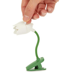 Balvi Lampe de Lecture Tulip Couleur Blanc Lampe Flexible en Forme de Tulipe avec Clip pour Lire la n