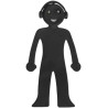 Balvi - Lampe de Lecture Android Noir Silicone