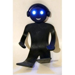 Balvi - Lampe de Lecture Android Noir Silicone