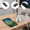 Spot LED Sans Fil Rechargeable,2PCS Lampes de Lectures Spot LED avec 3 Températures de Couleur,Variateur Tactile,12V Lampes Camp