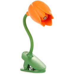 Balvi lampe de lecture tulip couleur orange lampe flexible en forme de tulipe avec clip pour lire la