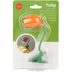 Balvi lampe de lecture tulip couleur orange lampe flexible en forme de tulipe avec clip pour lire la