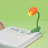 Balvi lampe de lecture tulip couleur orange lampe flexible en forme de tulipe avec clip pour lire la