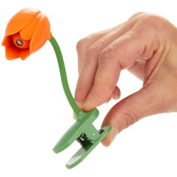 Balvi lampe de lecture tulip couleur orange lampe flexible en forme de tulipe avec clip pour lire la