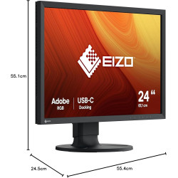 Eizo colorougege cs2400s moniteur graphique 61,1 cm (24,1") (hdmi, hub usb, usb-c, commutateur kvm, displayport, 1920 x 1200, 99