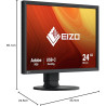 Eizo colorougege cs2400s moniteur graphique 61,1 cm (24,1") (hdmi, hub usb, usb-c, commutateur kvm, displayport, 1920 x 1200, 99